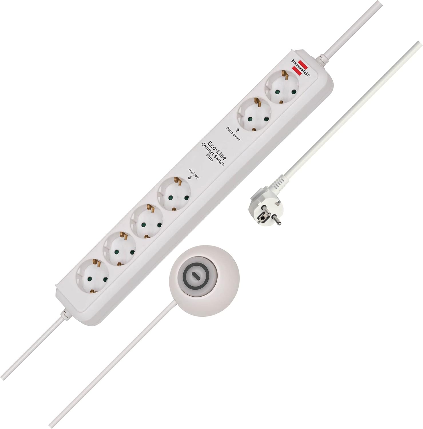 Brennenstuhl Eco-Line Comfort Switch Plus Regleta 6 Tomas
