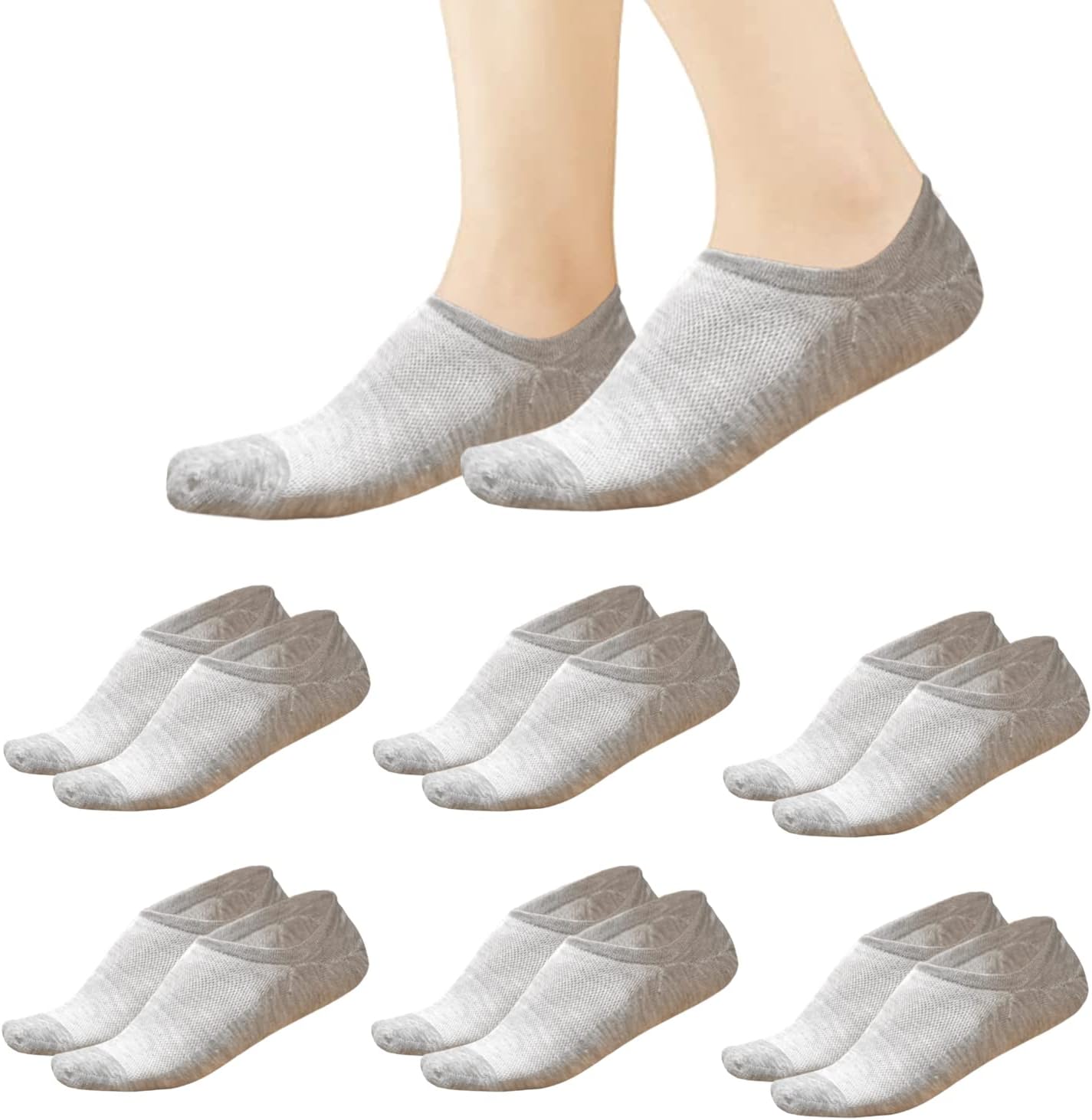 Pack 6 Hue Calcetines Deportivos Malla Invisibles Mujer