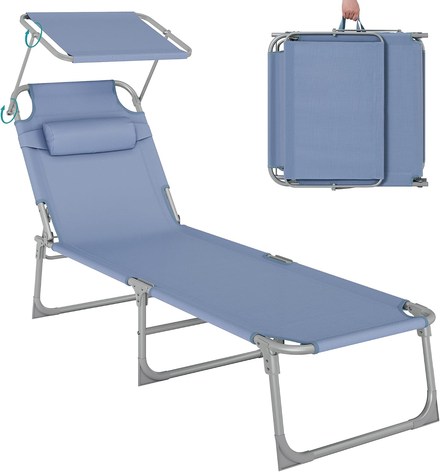 Songmics Tumbona Reclinable 193 x 53 x 29 cm