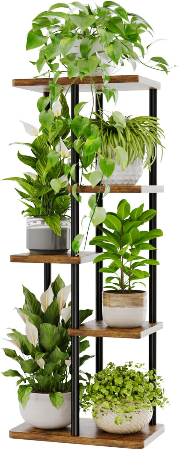 Bamworld Estantería Esquinera para Plantas 5 Niveles