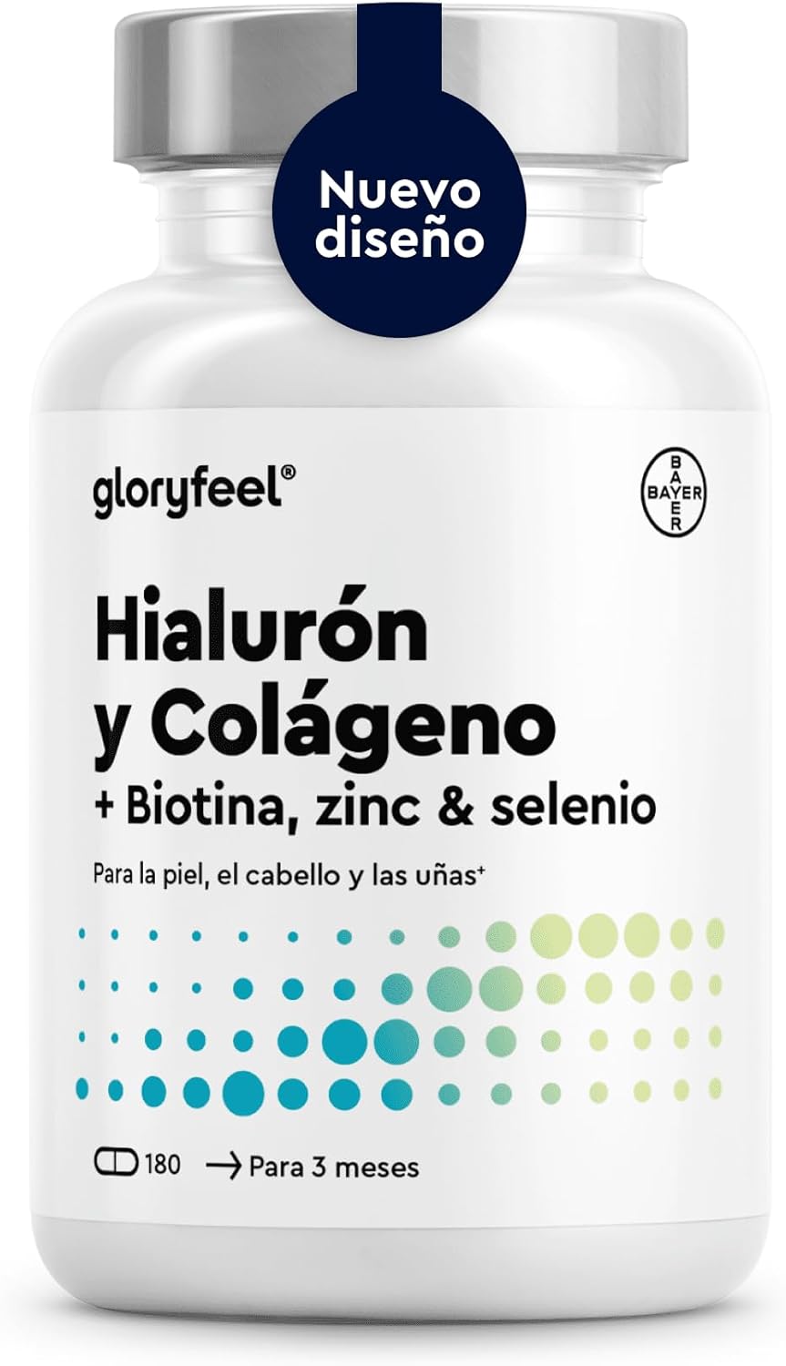 Gloryfeel Colágeno + Ácido Hialurónico 180 Cápsulas