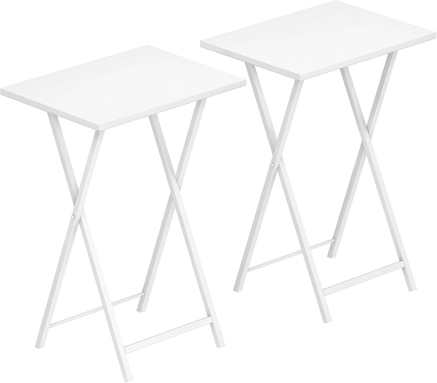 HOOBRO Set 2 Mesas Auxiliares Plegables 48x36x66,5 cm