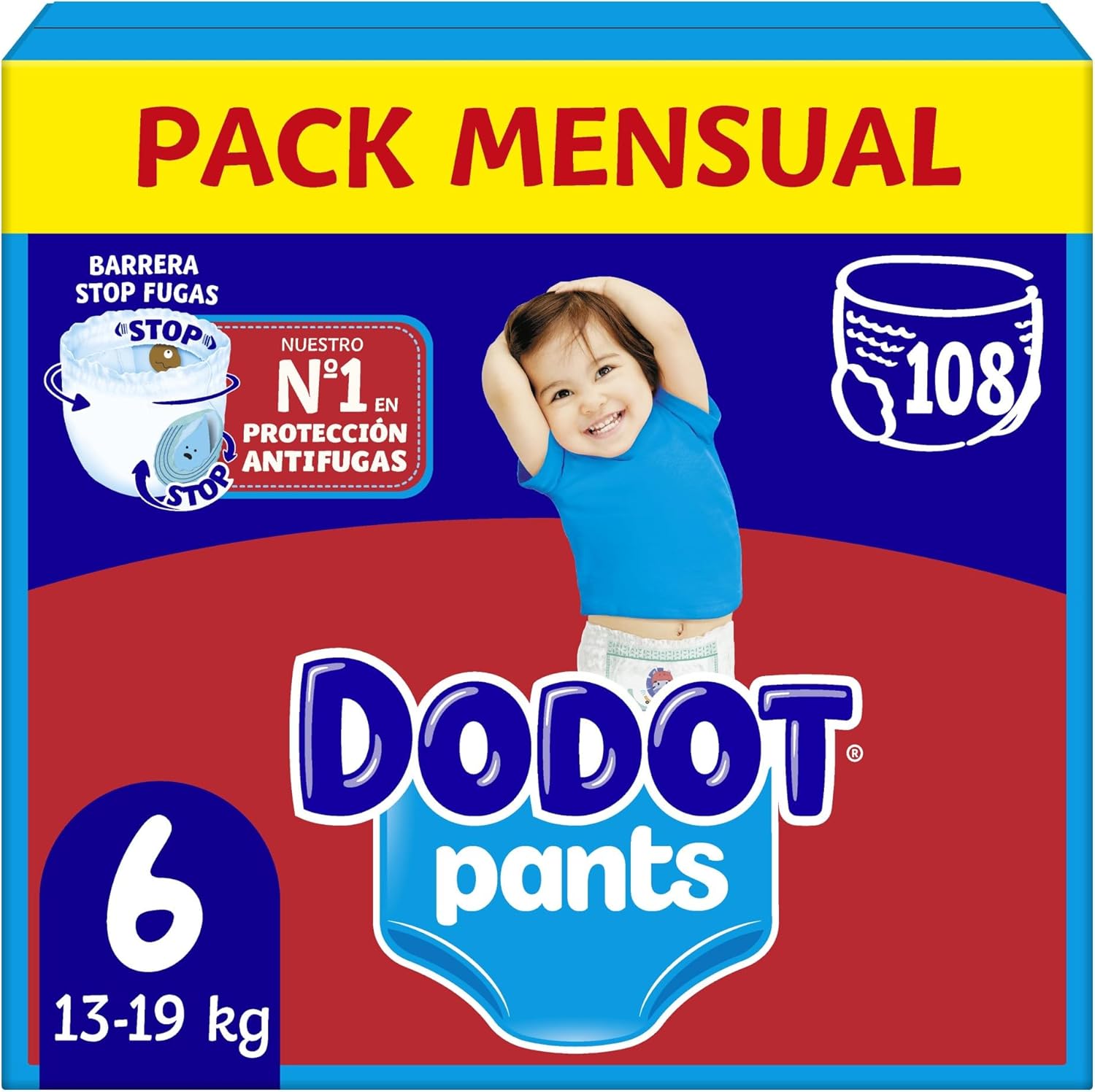 Dodot Bebé Pants Pañales Talla 6 108 uds