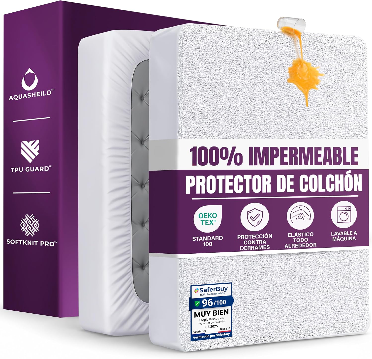 Utopia Bedding Protector de Colchón Impermeable 150x200 cm
