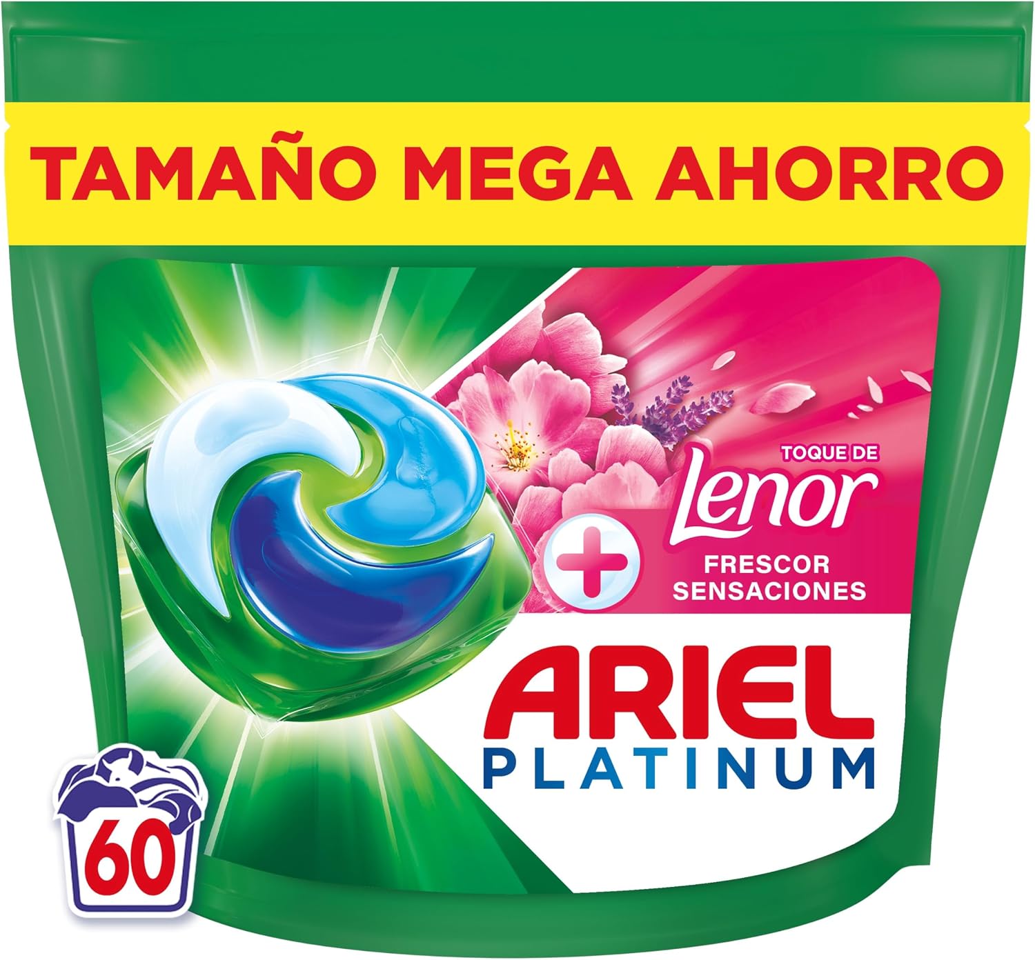 Ariel PODs Platinum Cápsulas Detergente Sensaciones 60 Lavados