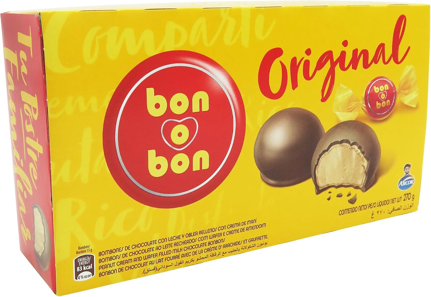 Pack de 3 Bombones Arcor Bon o Bon Original 270 g