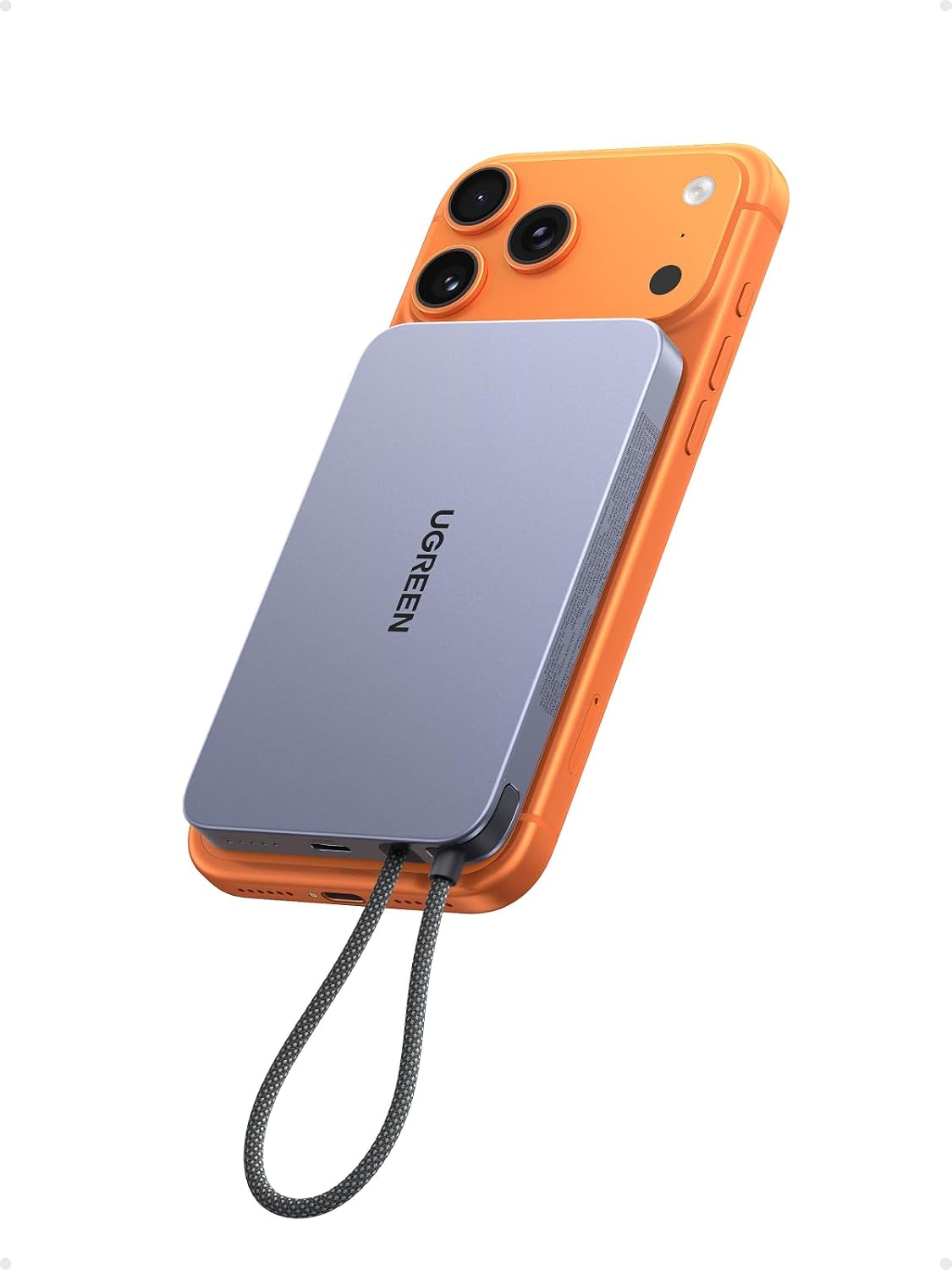 Batería Externa Magnética UGREEN MagFlow Air Qi2 10000 mAh