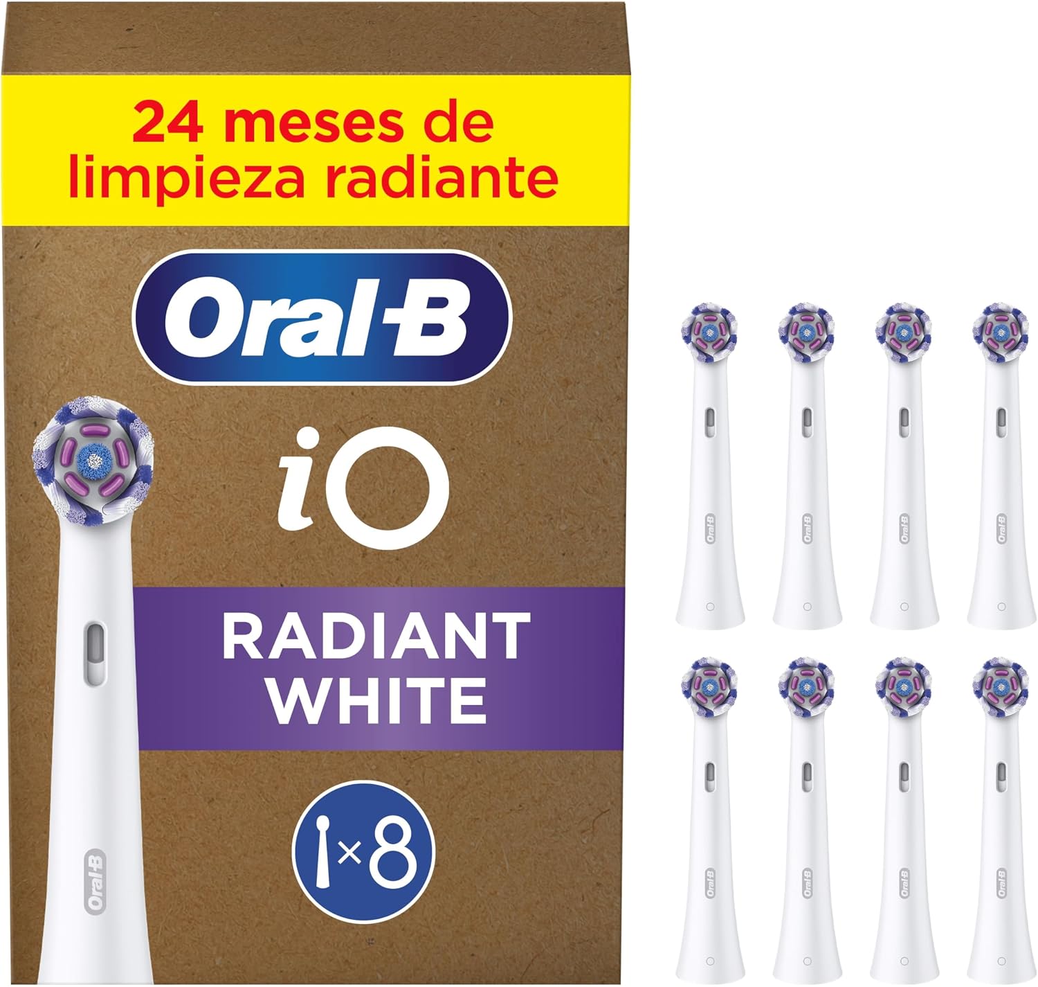 Pack 8 Cabezales Oral-B iO Radiant White