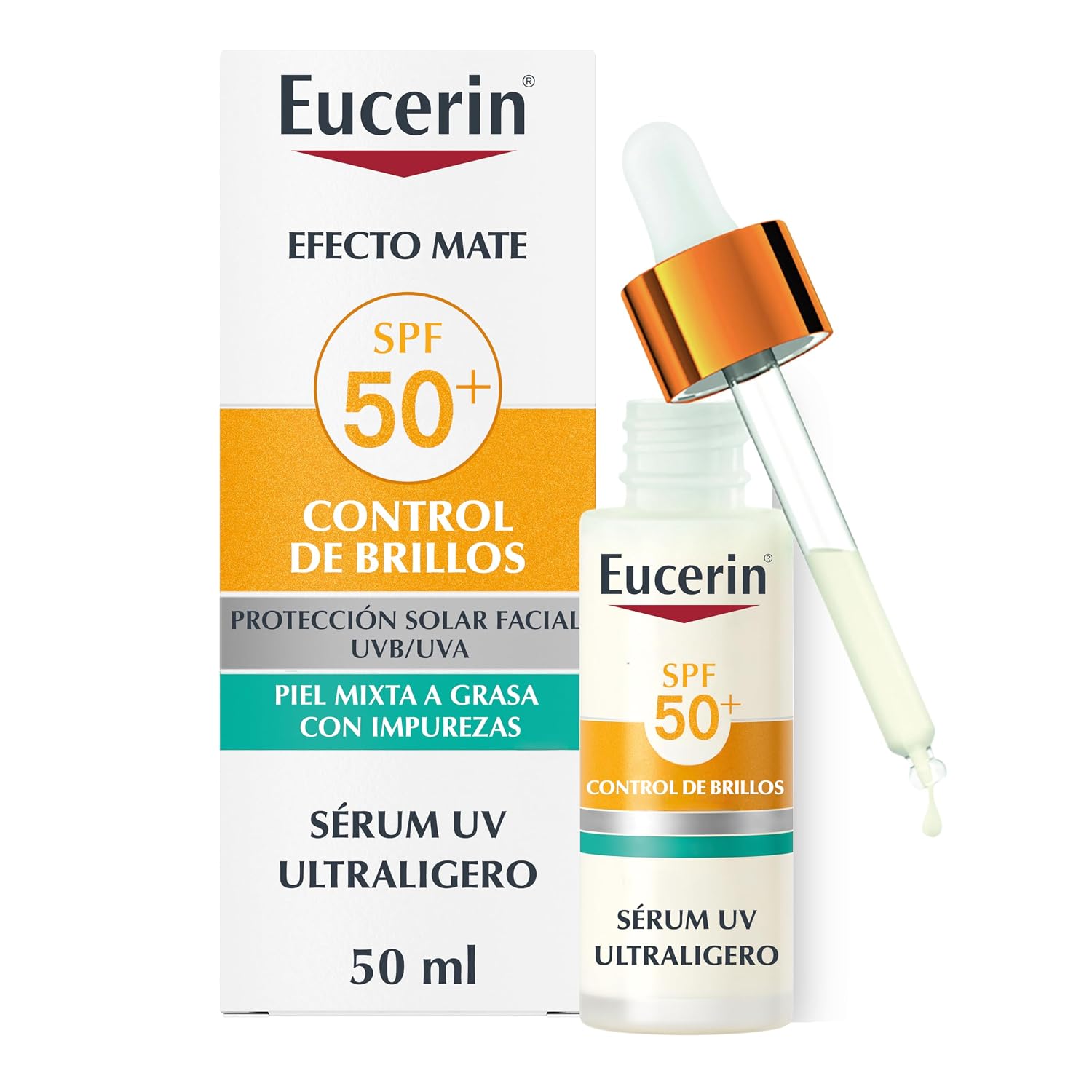 Sérum Solar Facial Eucerin Sun Face Oil Control FPS50+ 30 ml