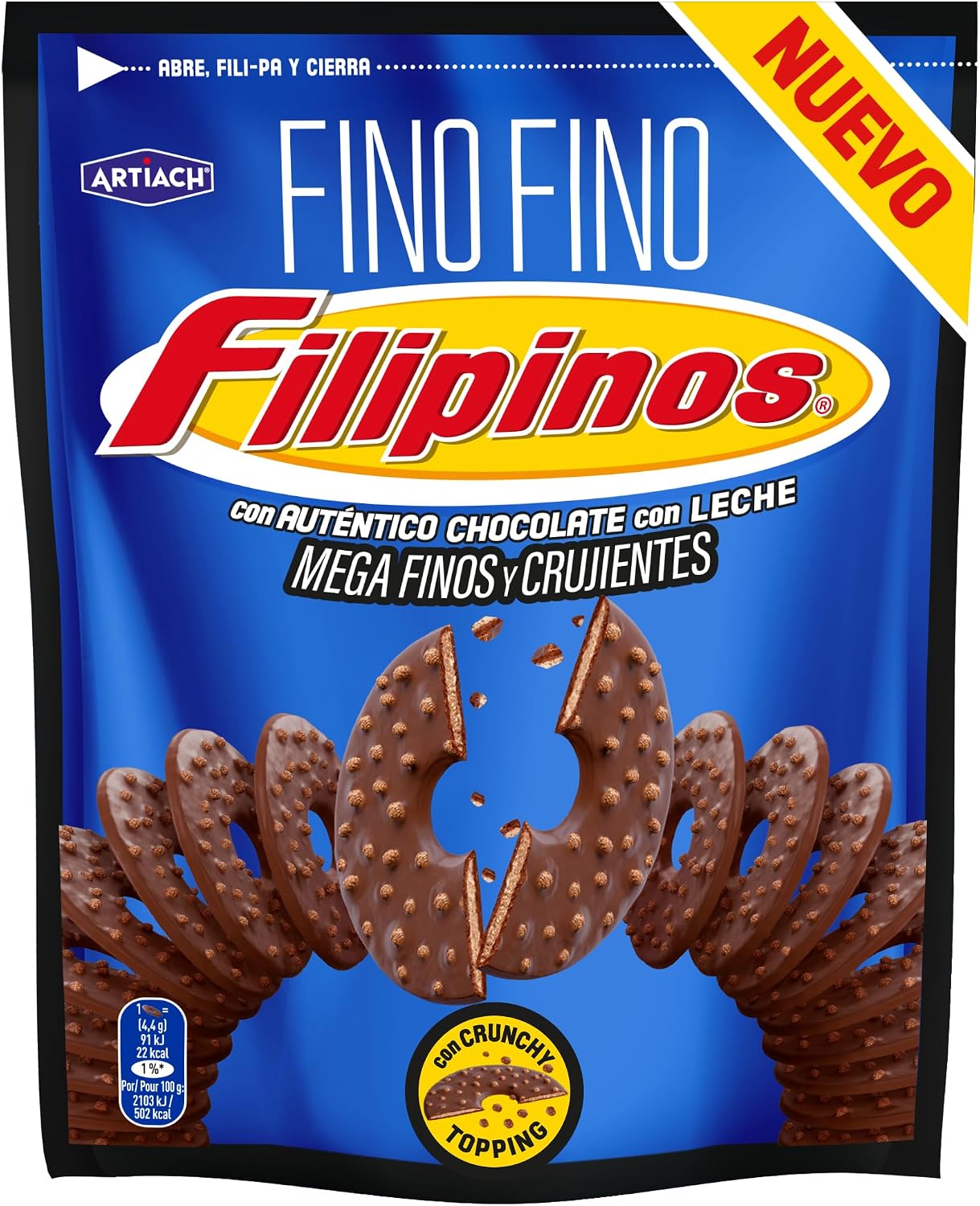 Galletas Artiach Fino Fino Filipinos Chocolate con Leche 87 g