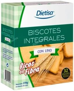 Pack 4 Soria Natural Biscotes Integrales con Lino 270 g