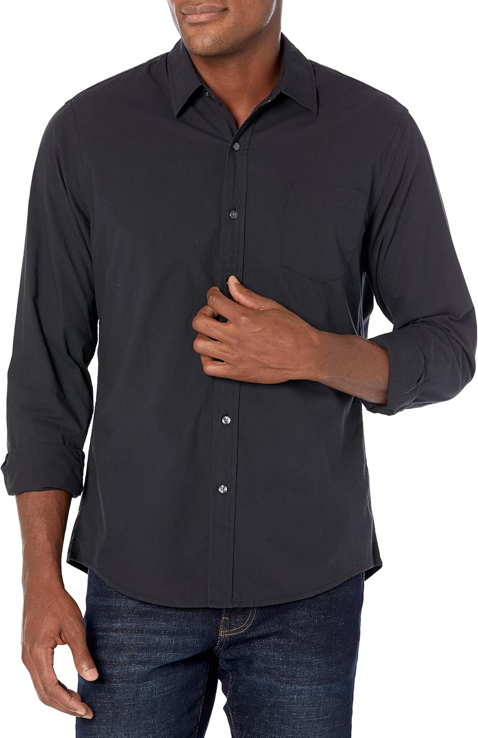 Camisa de Popelina Hombre Amazon Essentials de Manga Larga