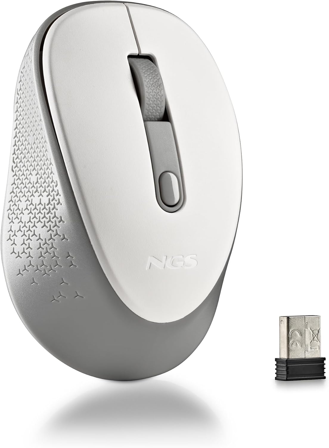 Ratón Inalámbrico Silencioso NGS Dew White
