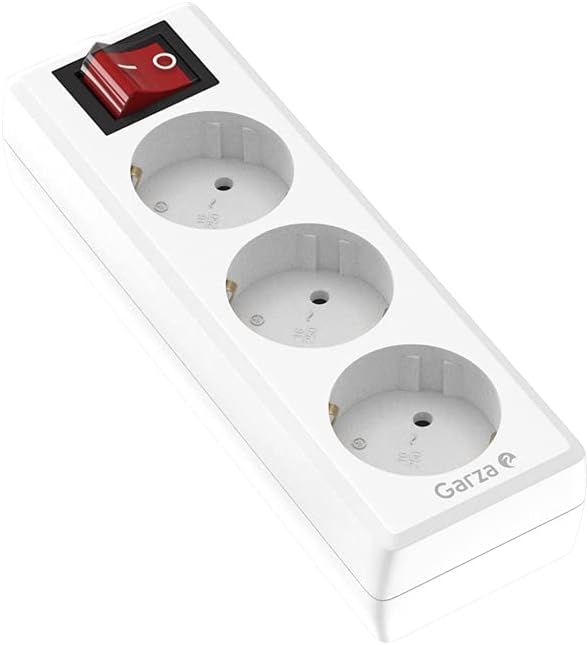 Regleta Garza Power de 3 Tomas Sin Cable con Interruptor