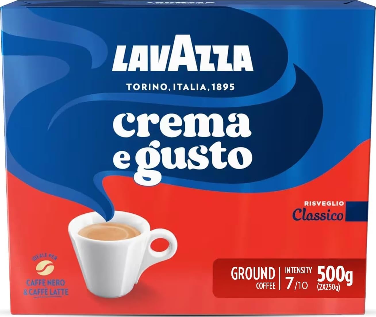 Pack de 3 Café Molido Lavazza Crema e Gusto Classico 250 g