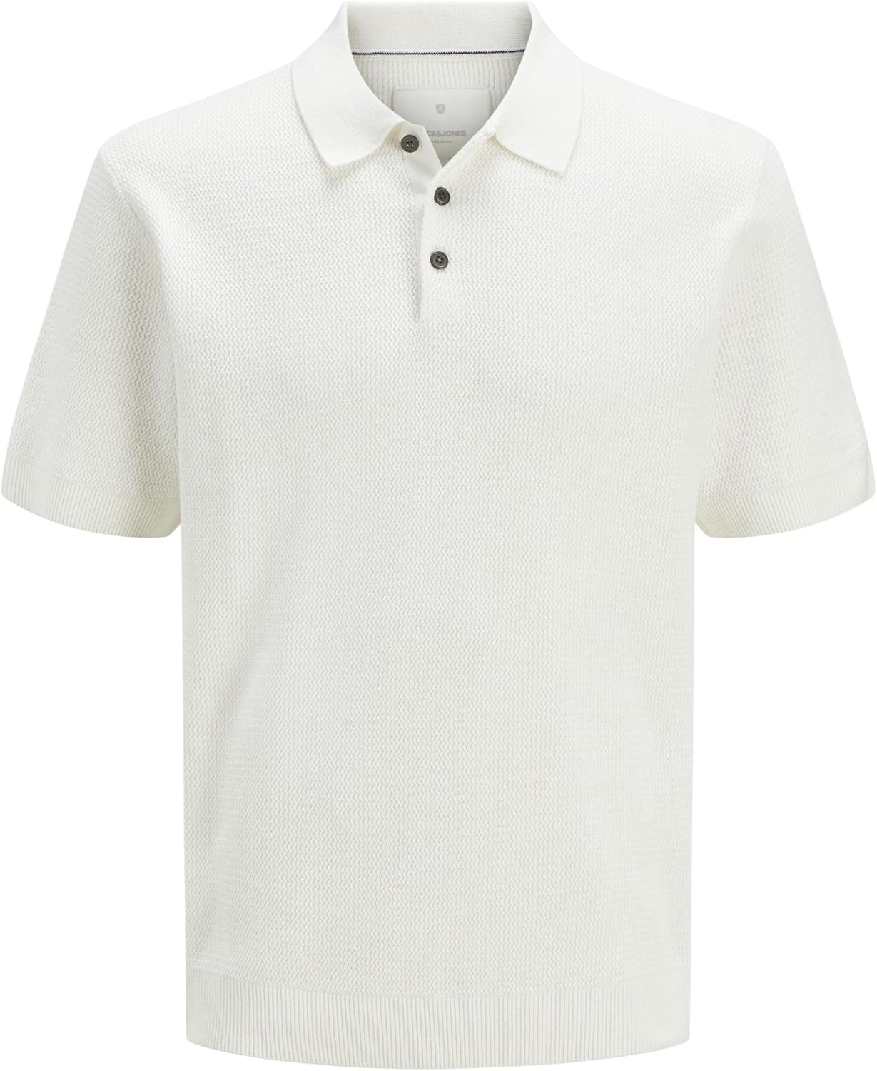 JACK & JONES Polo para Hombre Monocolor, Cloud Dancer, S 🇪🇸