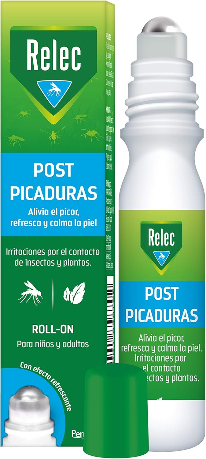 Relec Post Picaduras Roll-On 15 ml ( 3 Años), Alivia Eficazmente el Picor Producido p