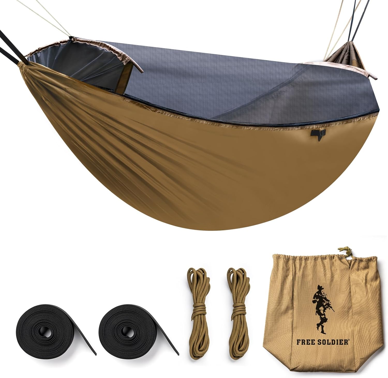 FREE SOLDIER Survival Outdoor multifunción portátil Colgar Cama con mosquitera Ligero