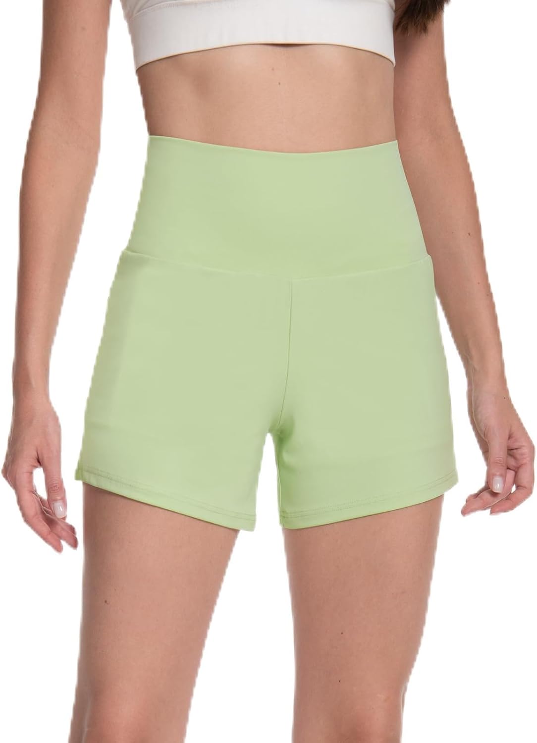 Rolcoassuns Pantalone Corto de Running Mujer de Cintura Alta Ropa Deportiva Mujer de 
