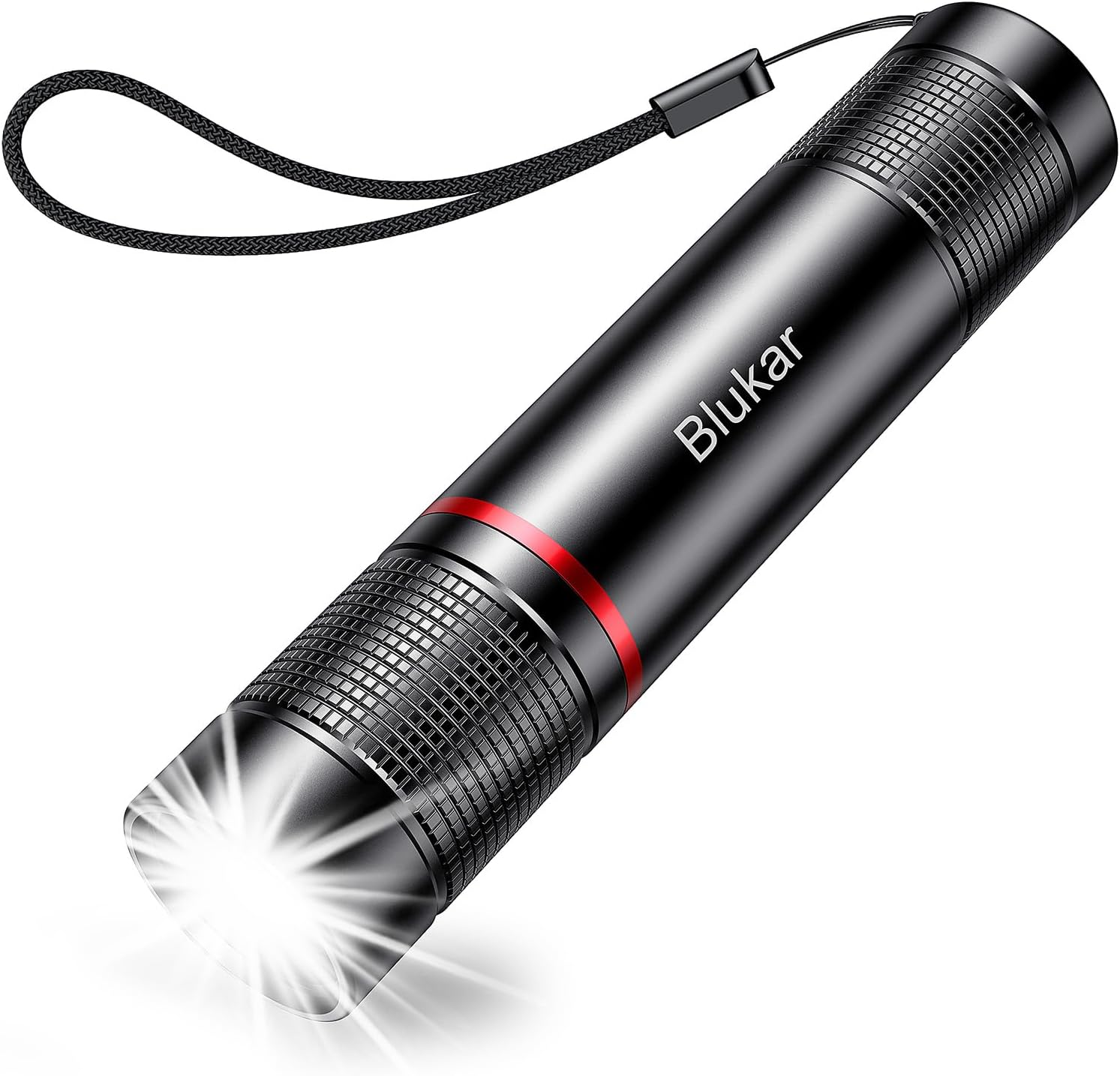 Blukar Linterna LED Recargable, 2000L Super Brillante con 4 Modos, Linterna de Alumin