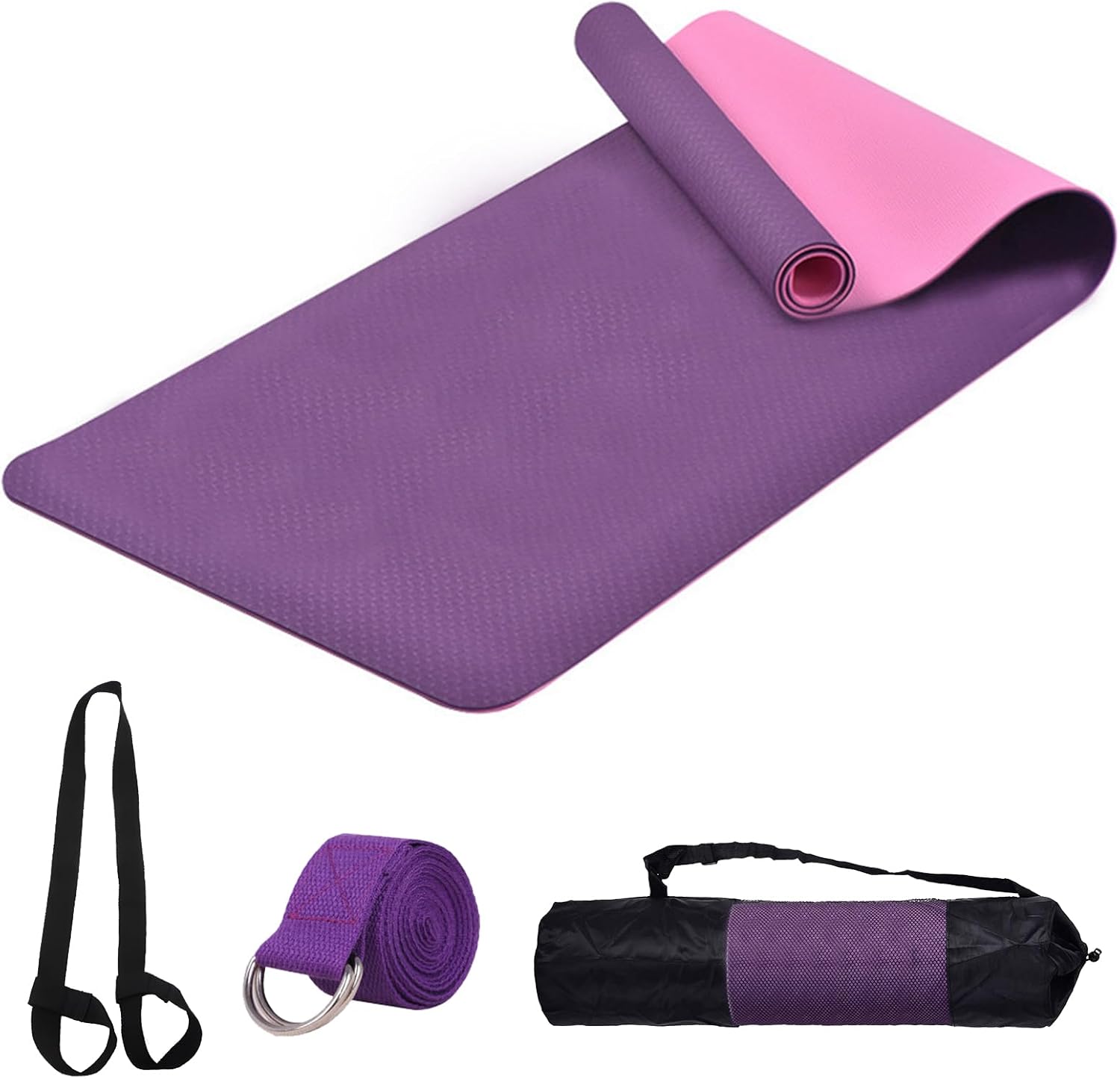 RUNPEQUEÑO Esterilla Multiíes Deporte Pilates Antideslizante 6mm Alfombrilla de Yoga 
