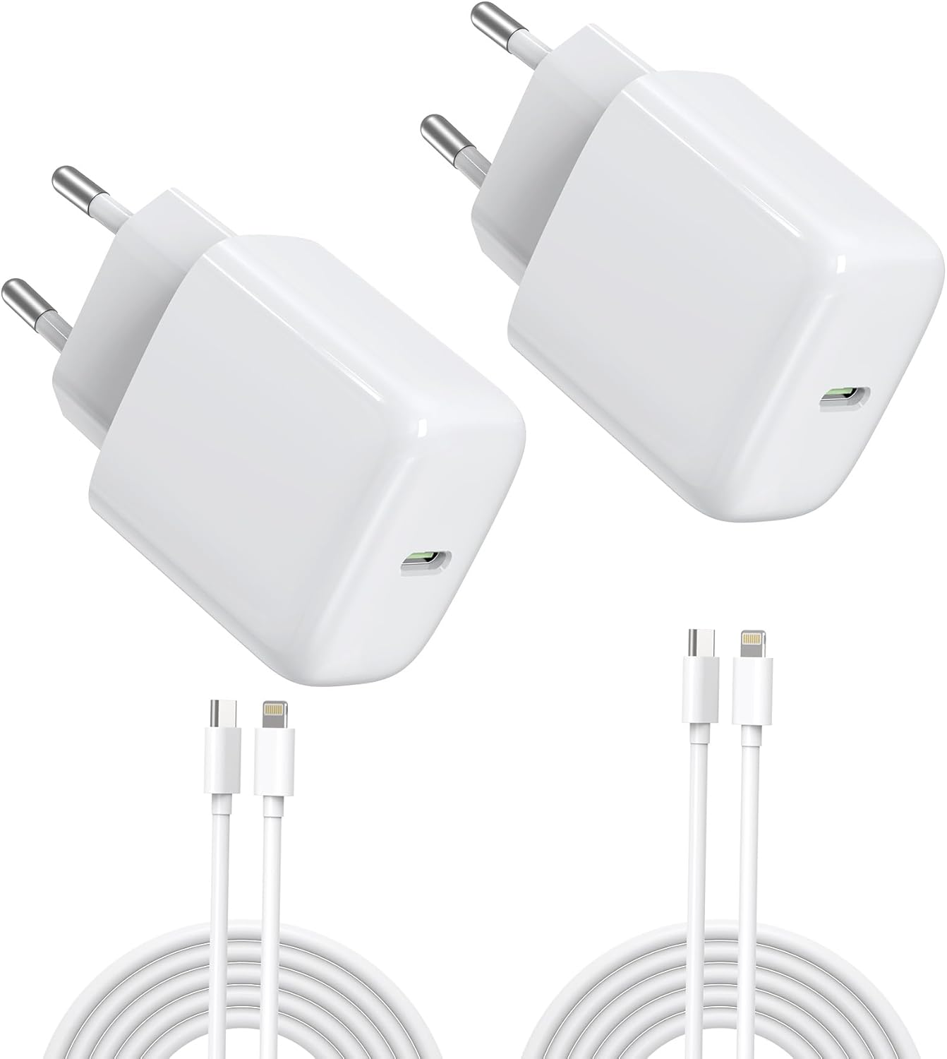 DEESOOCO Cargador 25W de USB C con Cable de Carga, Carga Rápida para i-Phone 17/17 Ai