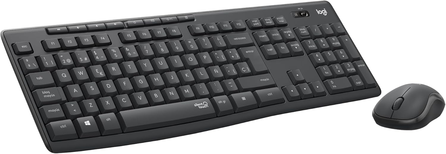 Logitech MK295 Silent Combinación de Teclado y Ratón Inalámbricos con SilentTouch, Se