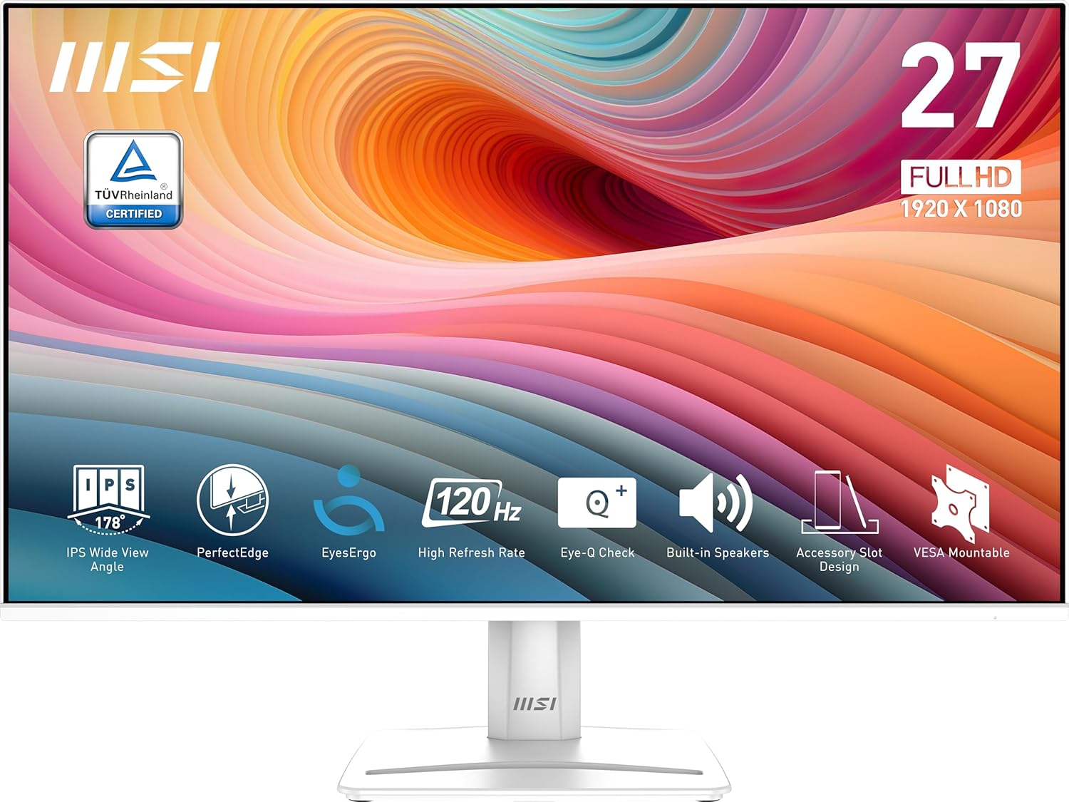 MSI Pro MP275W E2, Monitor Profesional FHD de 27 Pulgadas, Panel IPS de 1920 x 1080, 