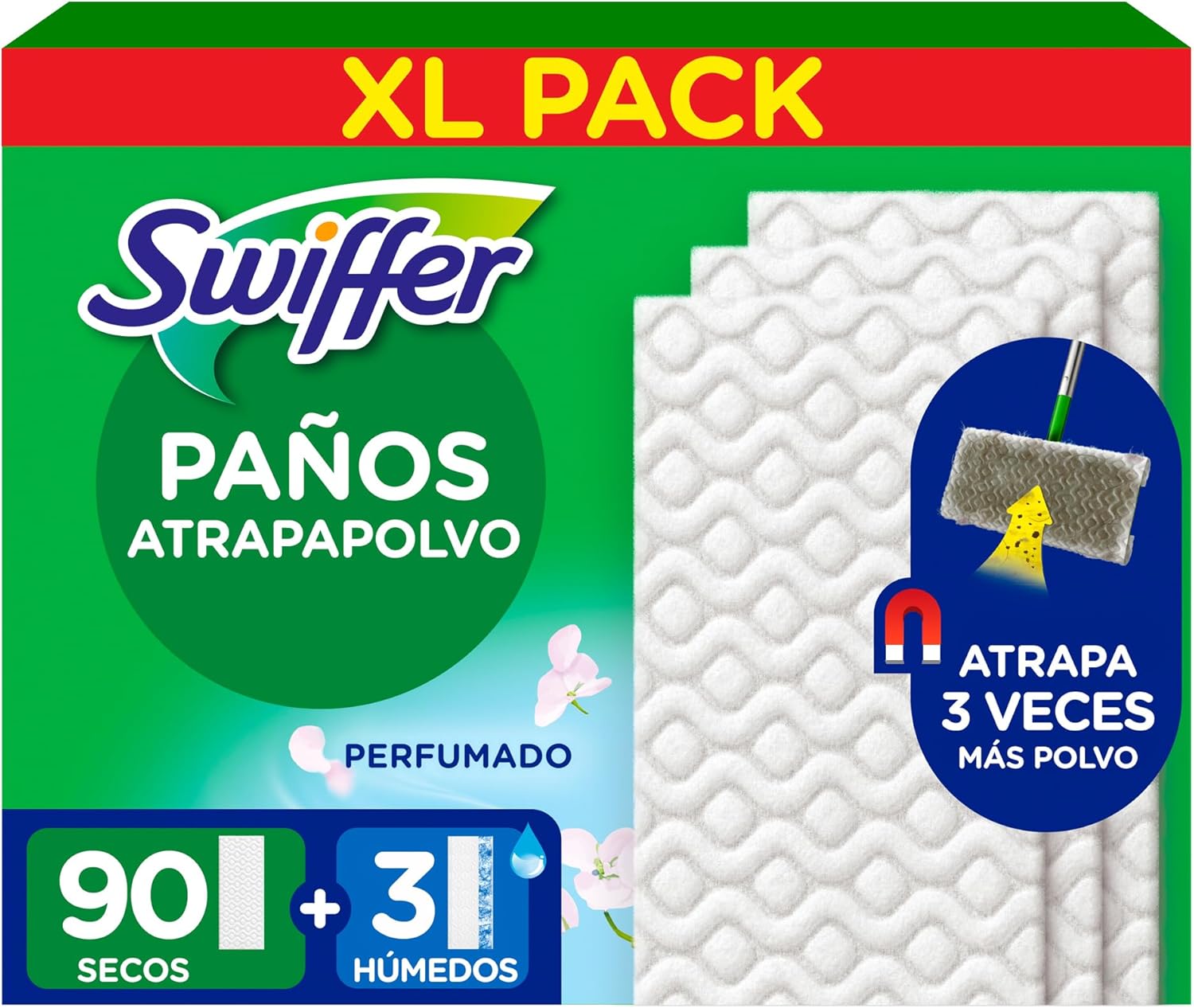 Swiffer Mopa Recambios Secos Para Suelos 90 Unidades Y Recambios Húmedos Para Suelos 