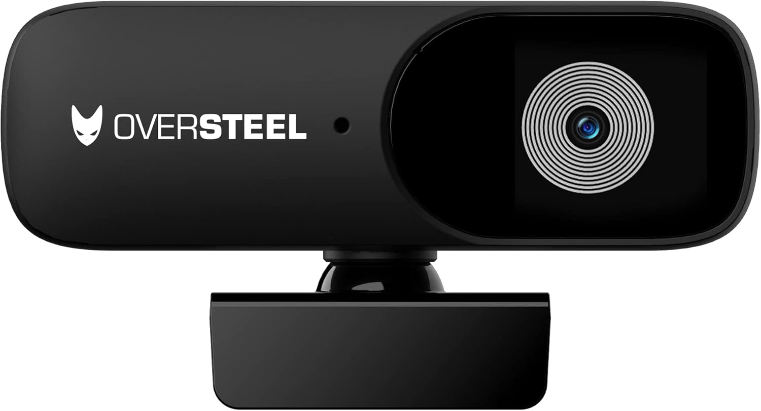 Oversteel – Bulat Webcam 1080P Full HD con Micrófono, 30fps, USB 2.0, Reducción de Ru
