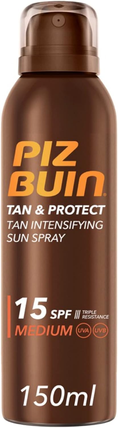 PIZ BUIN Protector Solar Aceite en Spray SPF15, Tan & Protect Acelerador de Bronceado
