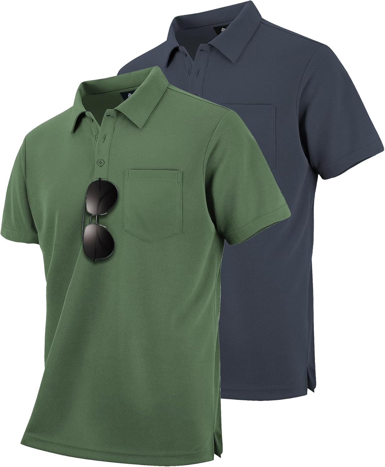 SwissWell Lote de 2 Polo Hombre Manga Corta Transpirable Golf Polos Camisa para Hombr