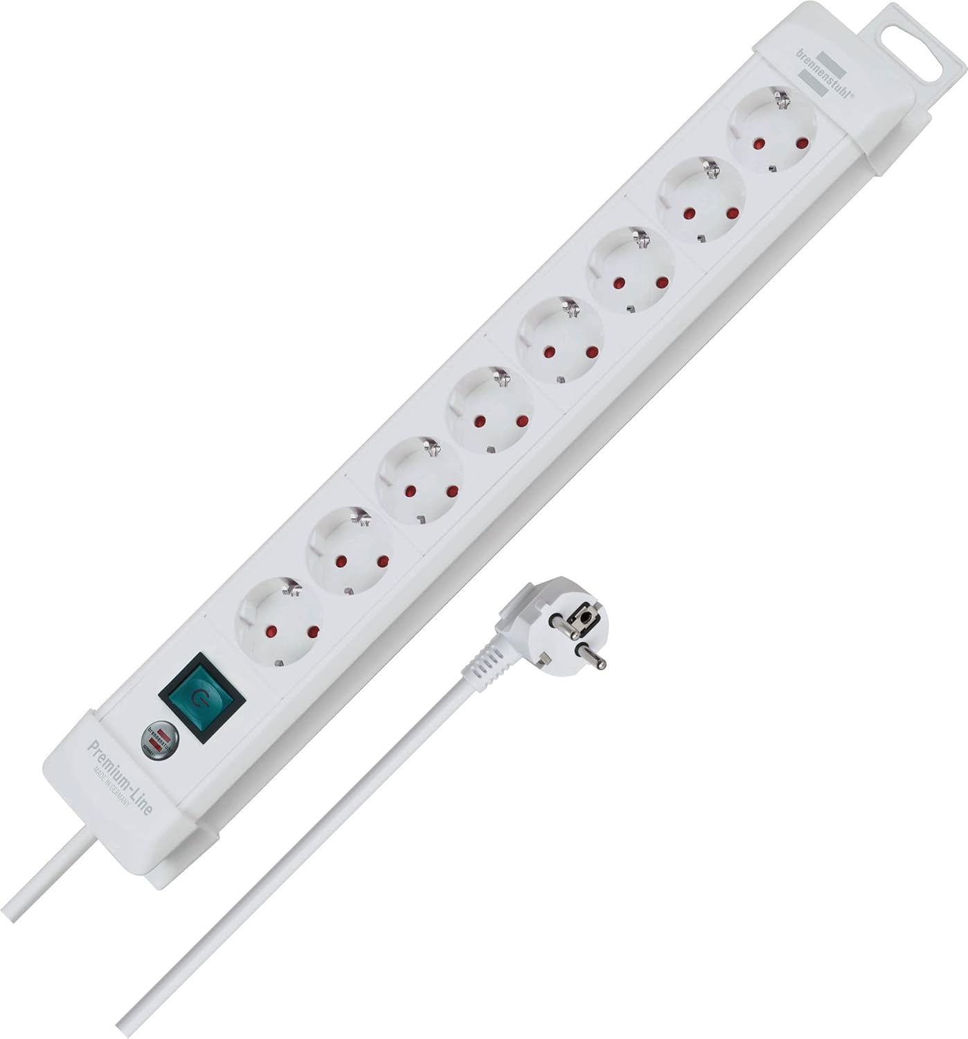 Brennenstuhl Premium-Line regleta de enchufes con 8 Tomas de Corriente (Cable de 3m, 