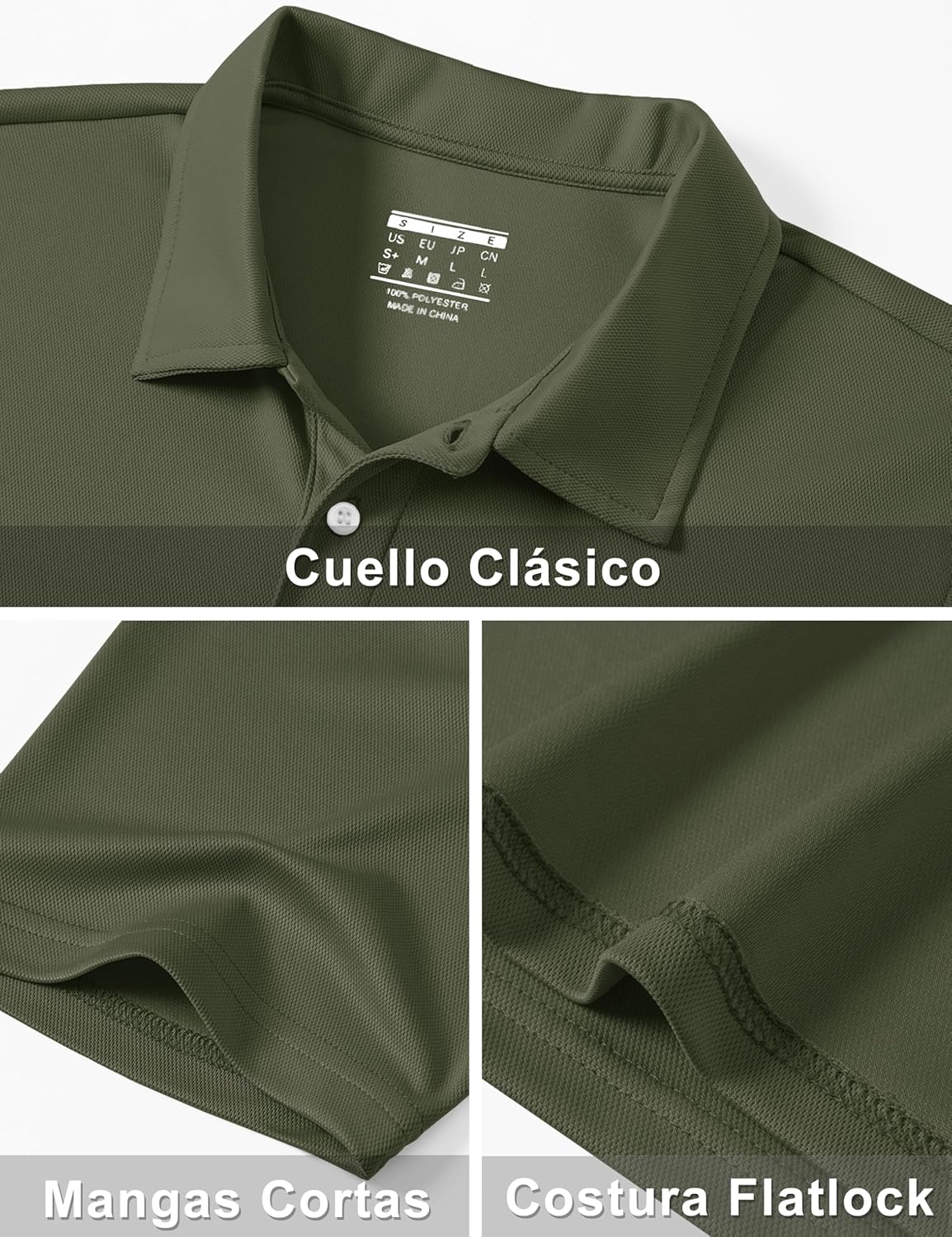 TACVASEN Polo Hombre Manga Corta Golf Casual Camiseta Secado Rapido Polo Deportivo Ho