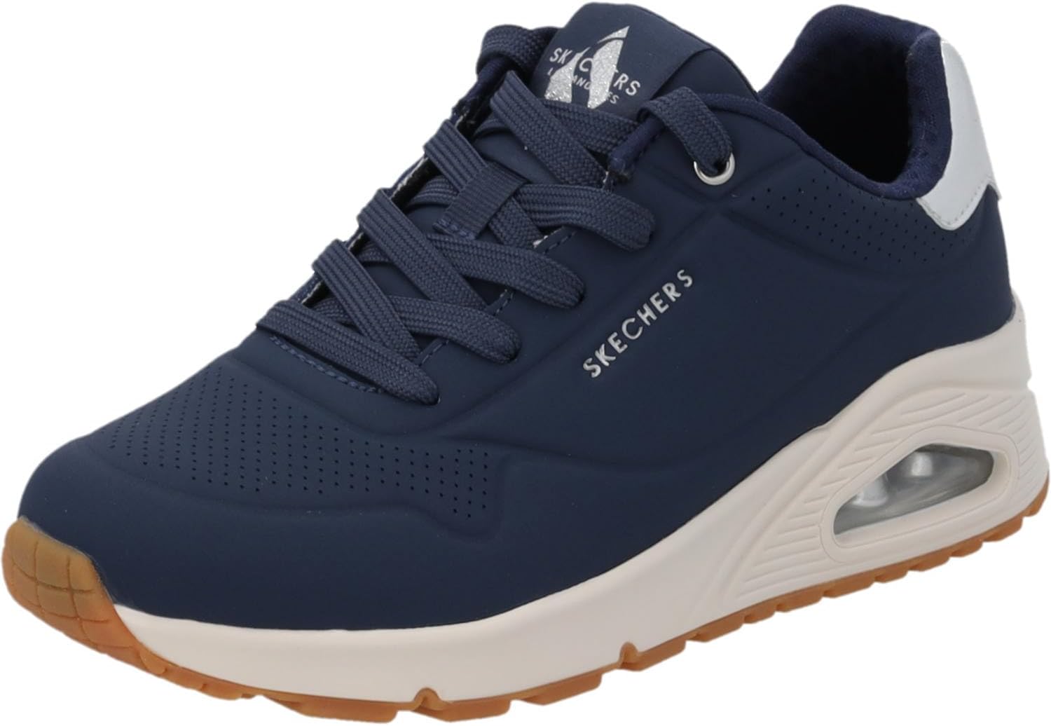 Skechers Uno Golden Air Zapatillas para Mujer, Navy Durabuck/Silver Trim, 40 EU 🇪🇸