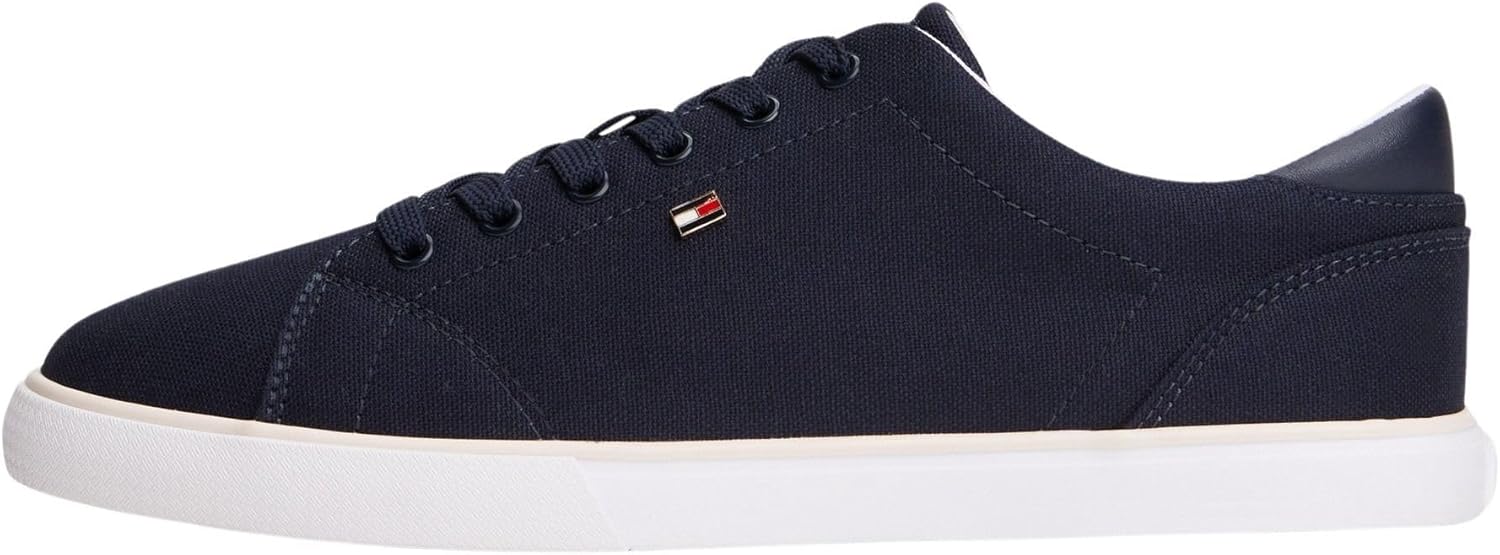 Tommy Hilfiger TH Low Profile Vulc Canvas FW0FW09102 Low Top para Mujer, Azul (Space 
