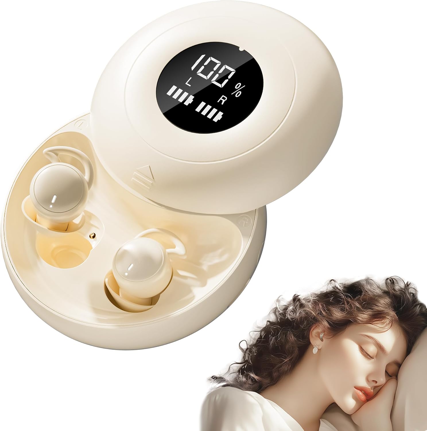 sunvito Auriculares para Dormir, Mini Auriculares para Dormir, inalámbricos Bluetooth