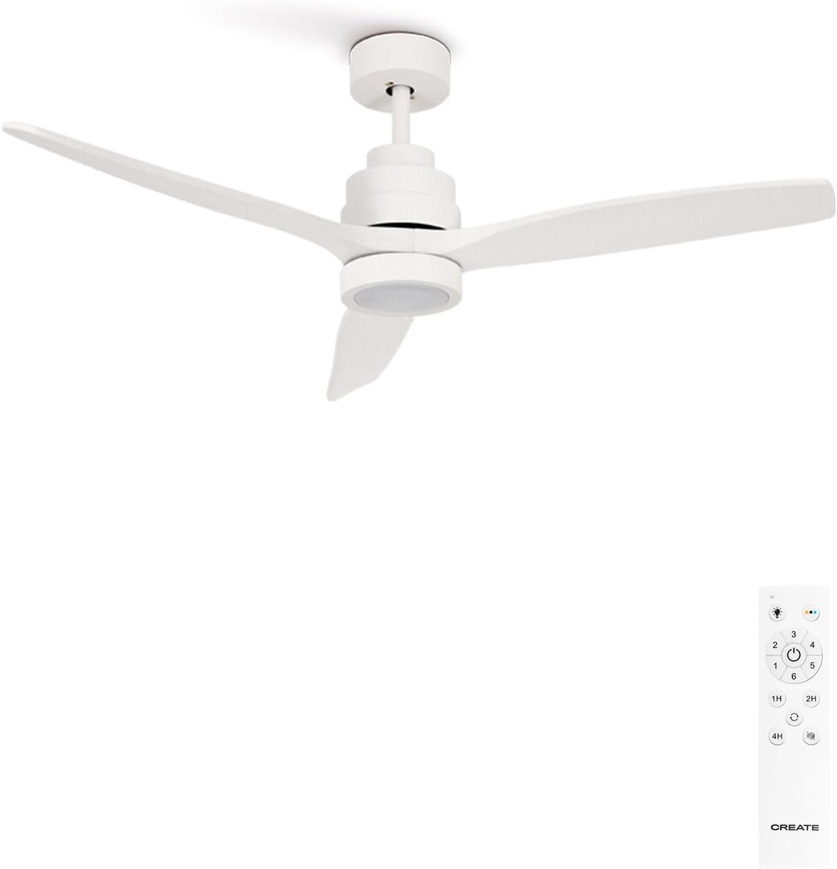 CREATE/WINDSTYLANCE NATURAL WOOD S/Ventilador de techo con luz blanco con mando / 40W