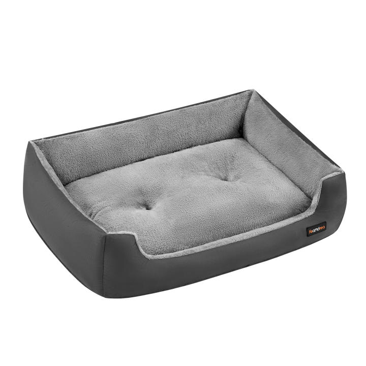 Feandrea Cama para Perros, Alfombra Extraíble y Reversible, Bordes Elevados, Base Ant