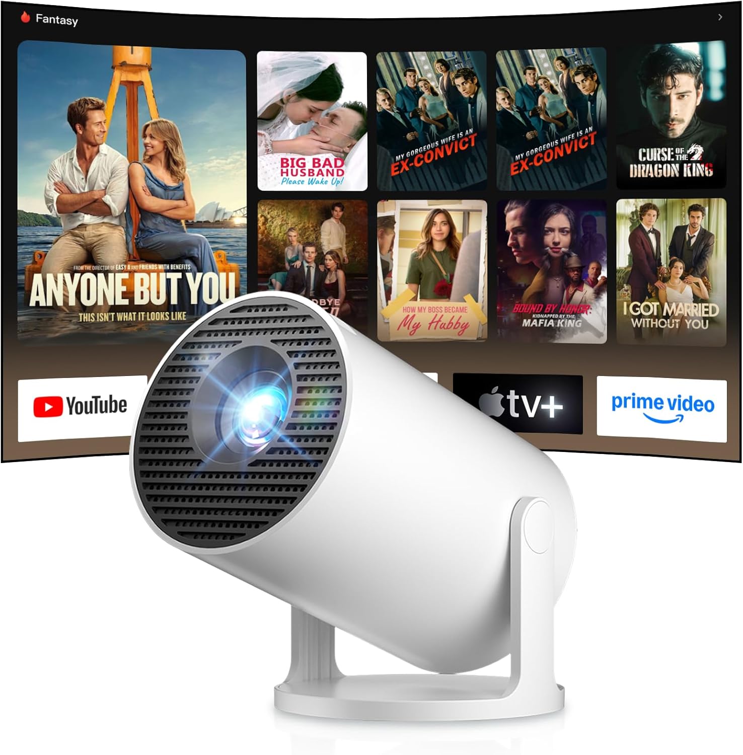 2026 Salange Mini Proyector, Support 4K 1080P Android 14, Portátil Projector con WiFi