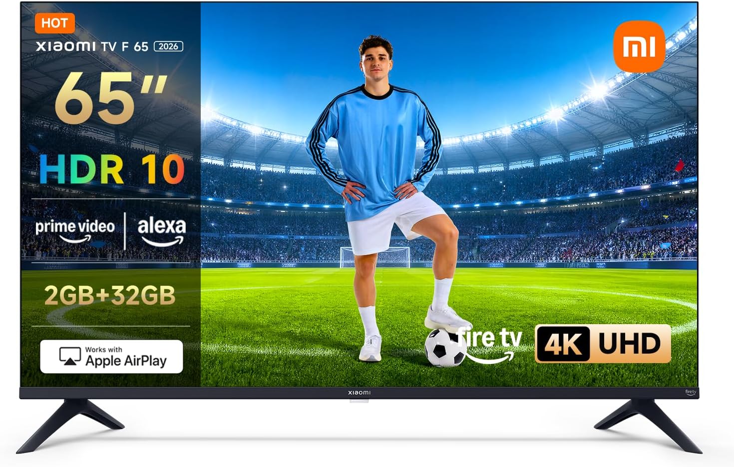 XIAOMI TV F 65, 65 Pulgadas (165 cm), 4K UHD, Smart TV, Fire OS8, Control por Voz Ale