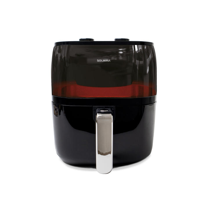 SOLMIRA Freidora de Aire Mecánica 6L sin Aceite, 1400W Capacidad Familiar, 40x34x38cm