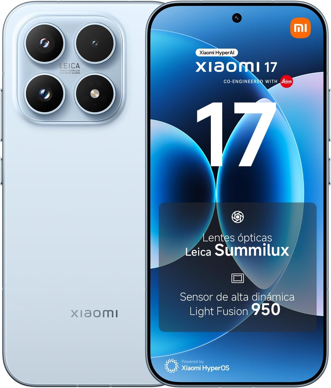 XIAOMI 17 – Smartphone de 12 512GB, Lentes óptica Leica Summilux, Snapdragon 8 Elite 