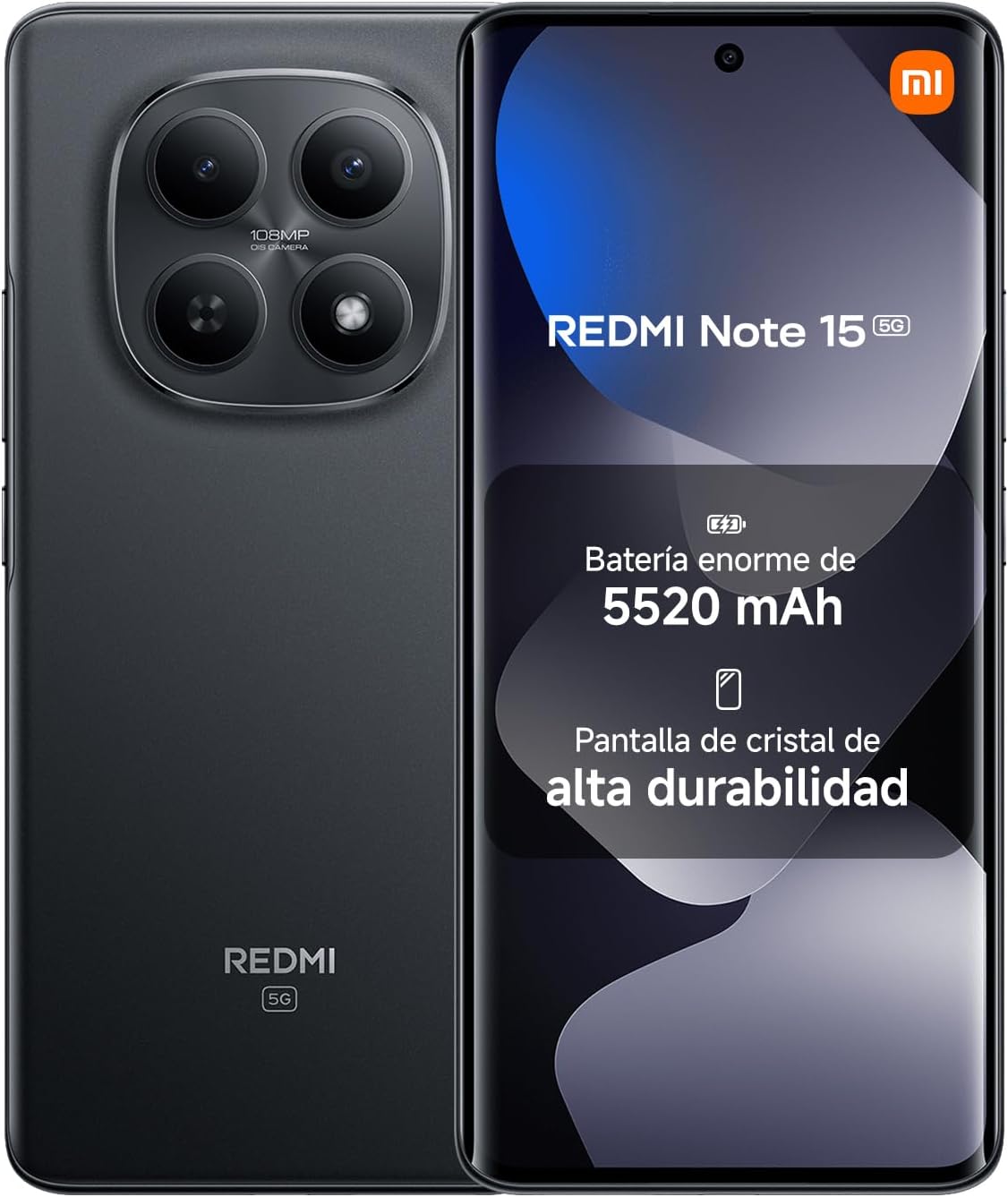 XIAOMI REDMI Note 15 5G – Smartphone de 8 256GB, Pantalla AMOLED FHD  de 6,77″, Snapd