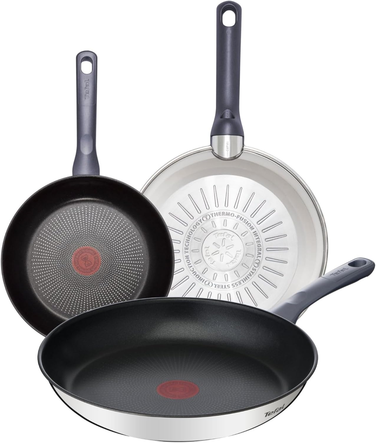 Tefal Daily Cook – Juego de Sartenes de 24/26/30 cm, Apto inducción, antiadherente, r