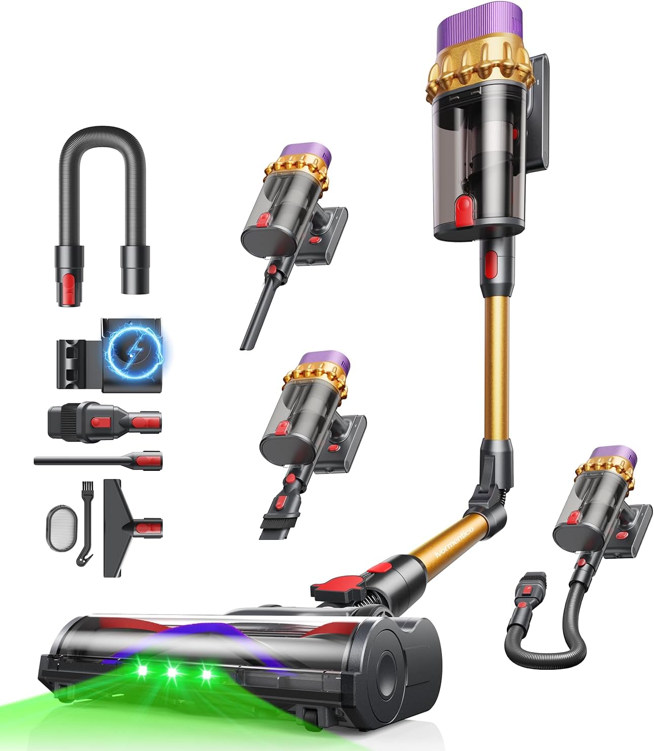 Ivormentico C10 EVO Aspiradora sin Cable, 68Kpa/600W/70Mins Aspiradoras Escoba con Mo