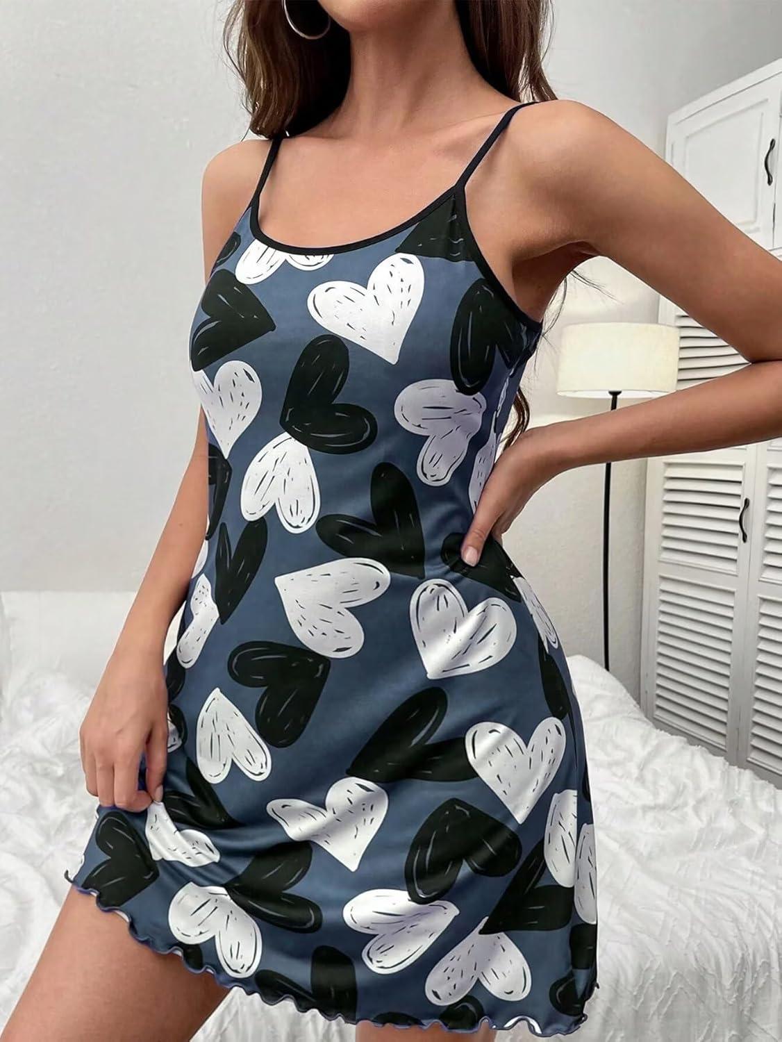 Vestido de verano para mujer, suave, sexy, sin mangas, con tirantes delgados, estampa