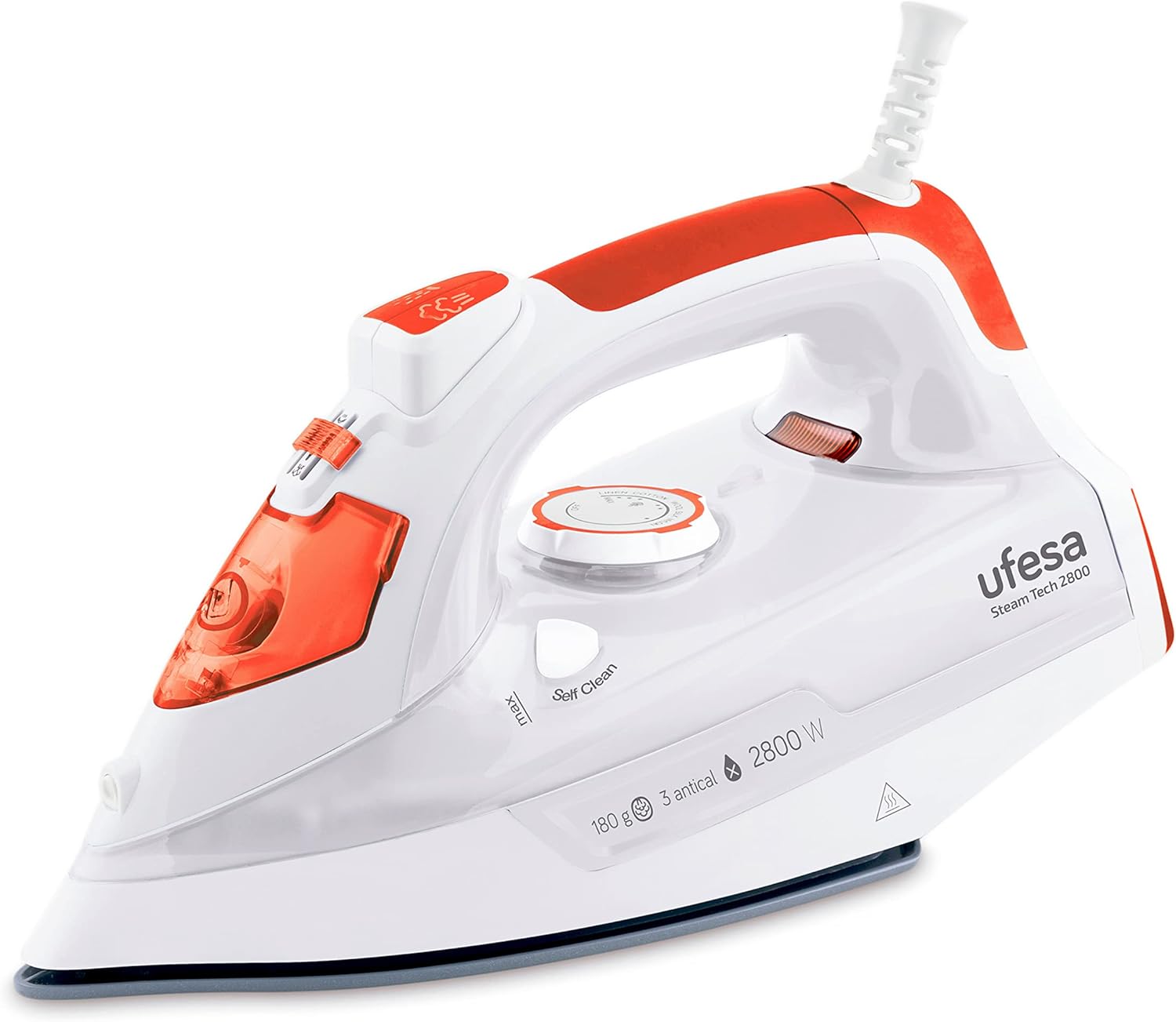 Ufesa Steam Tech 2800 Plancha Vapor Vertical y Horizontal, 2800 W, Golpe de Vapor Max