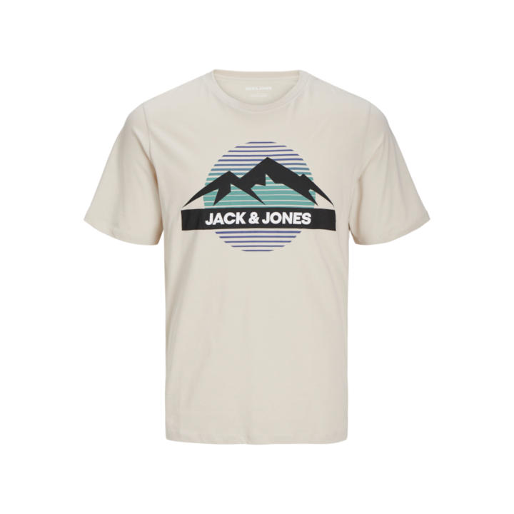 JACK&JONES JJPEAK Camiseta Hombre – Manga Corta Cuello Redondo, 100% Algodón, Diseño 