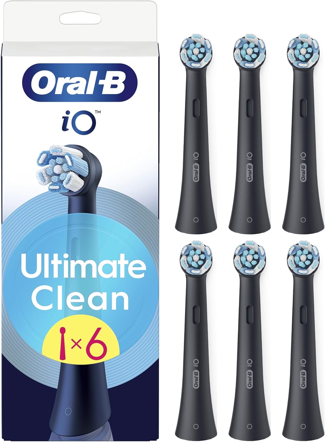 Oral-B Series iO Ultimate Clean Cabezales De Recambio Originales, Pack de 6 Recambios